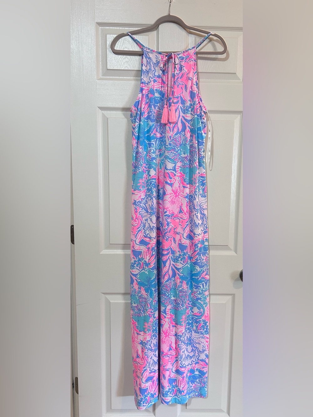 Lilly Pulitzer Pink & Blue Tropical Print Dress - Picture 2 of 3